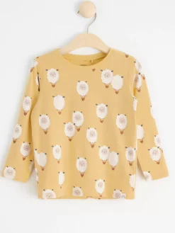 Toppar & T-Shirts>Lindex Langarmad Topp Med Luftballongdjur Light Dusty Yellow