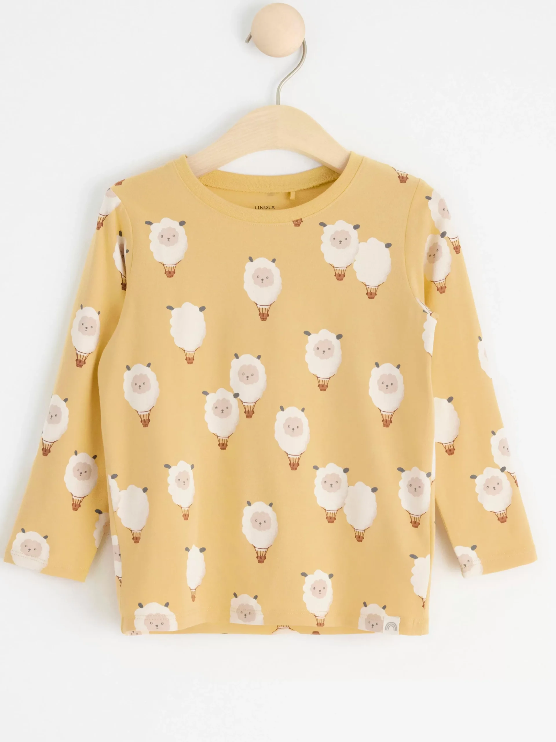 Toppar & T-Shirts>Lindex Langarmad Topp Med Luftballongdjur Light Dusty Yellow