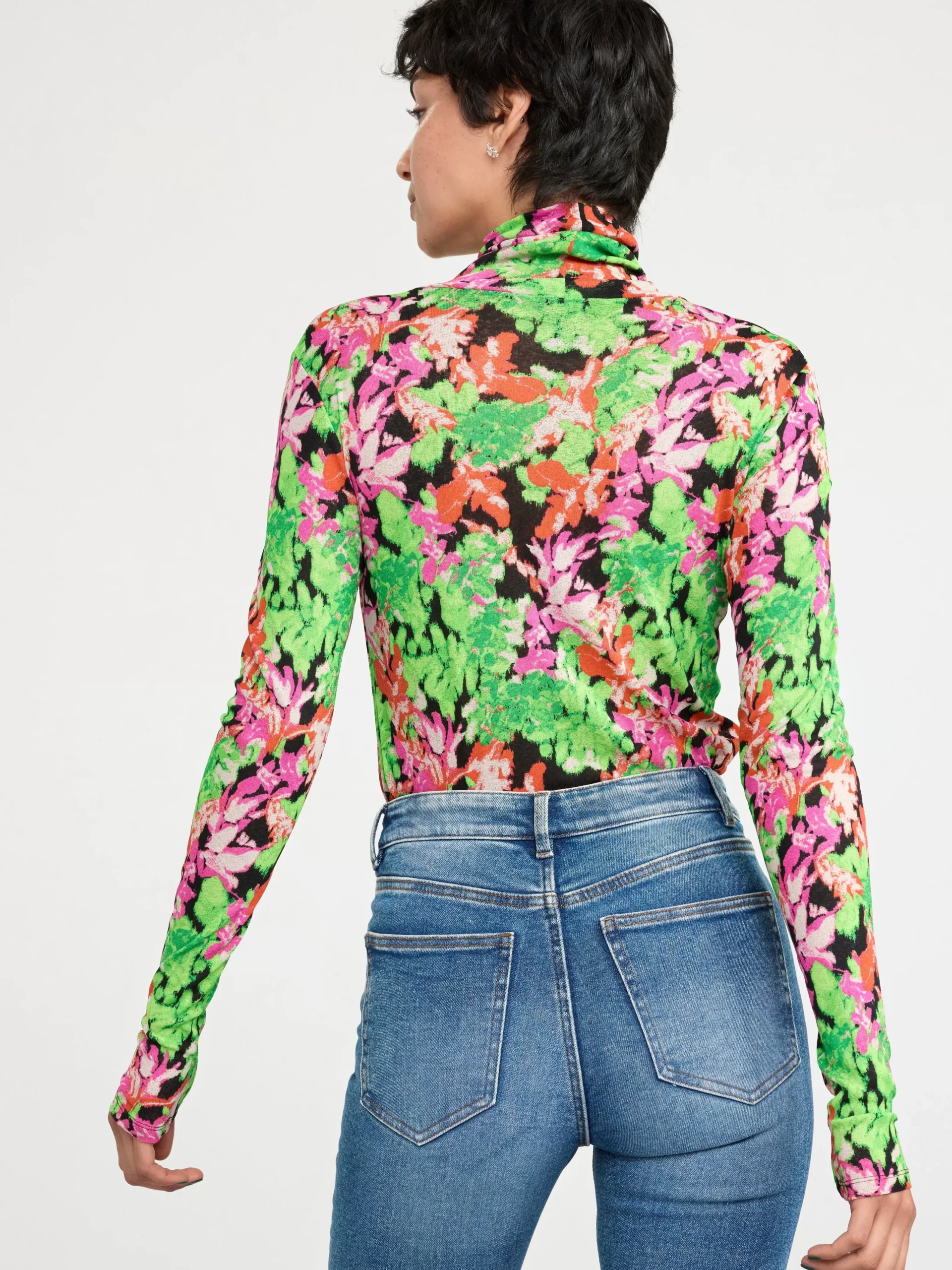 Toppar & T-Shirts>Lindex Langarmad Topp Med Polokrage Pink
