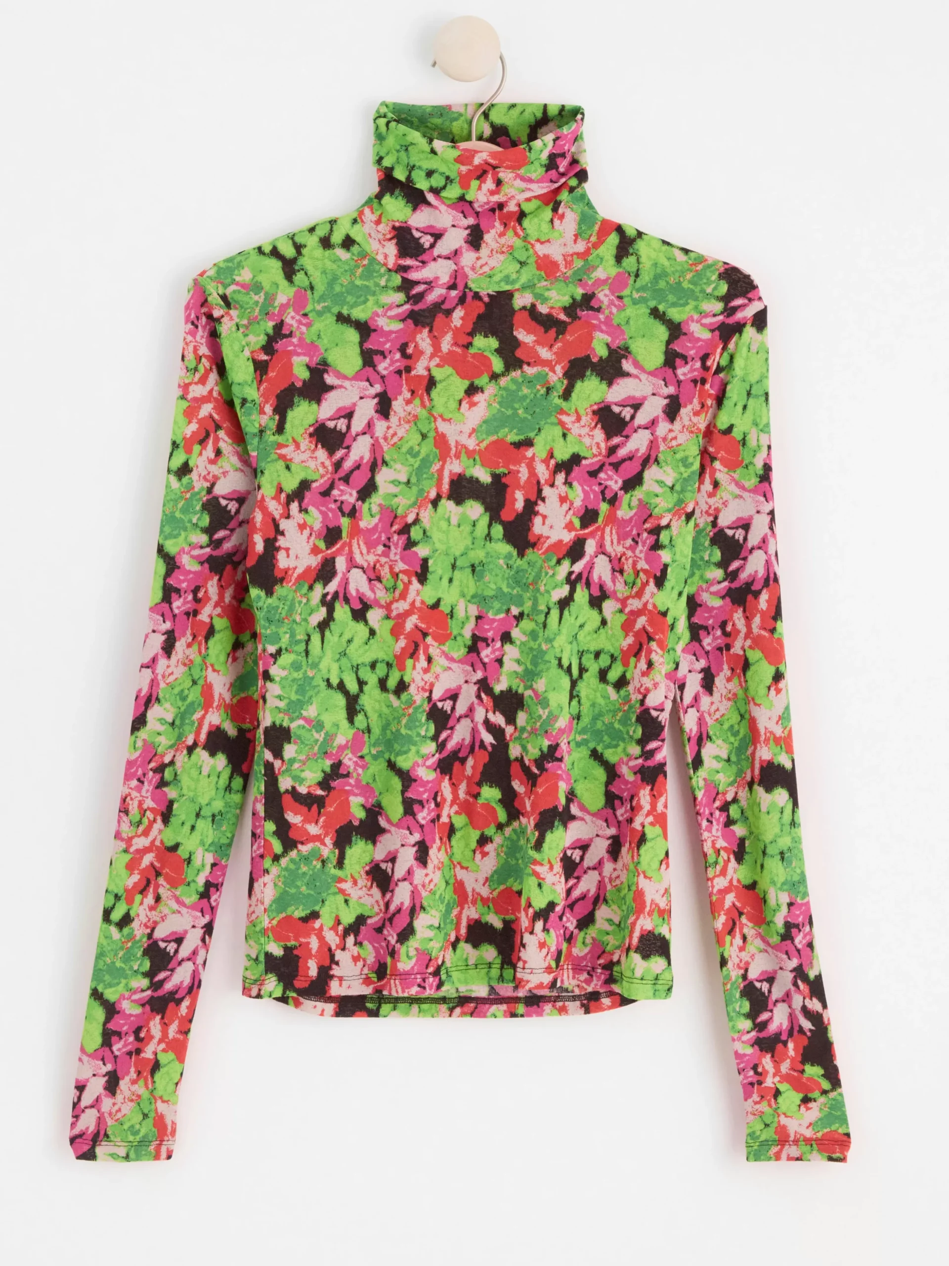 Toppar & T-Shirts>Lindex Langarmad Topp Med Polokrage Pink