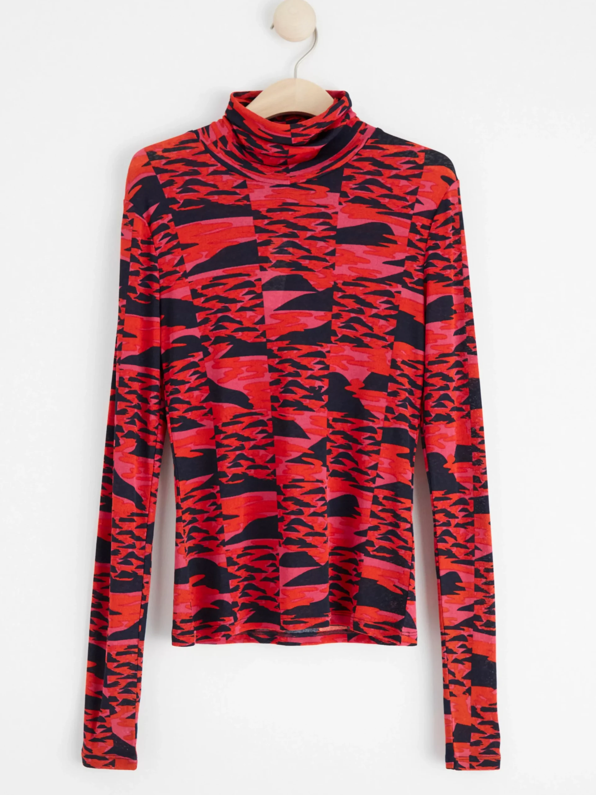 Toppar & T-Shirts>Lindex Langarmad Topp Med Polokrage Red