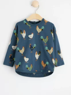 Toppar & T-Shirts>Lindex Langarmad Topp Med Tuppar Dusty Blue