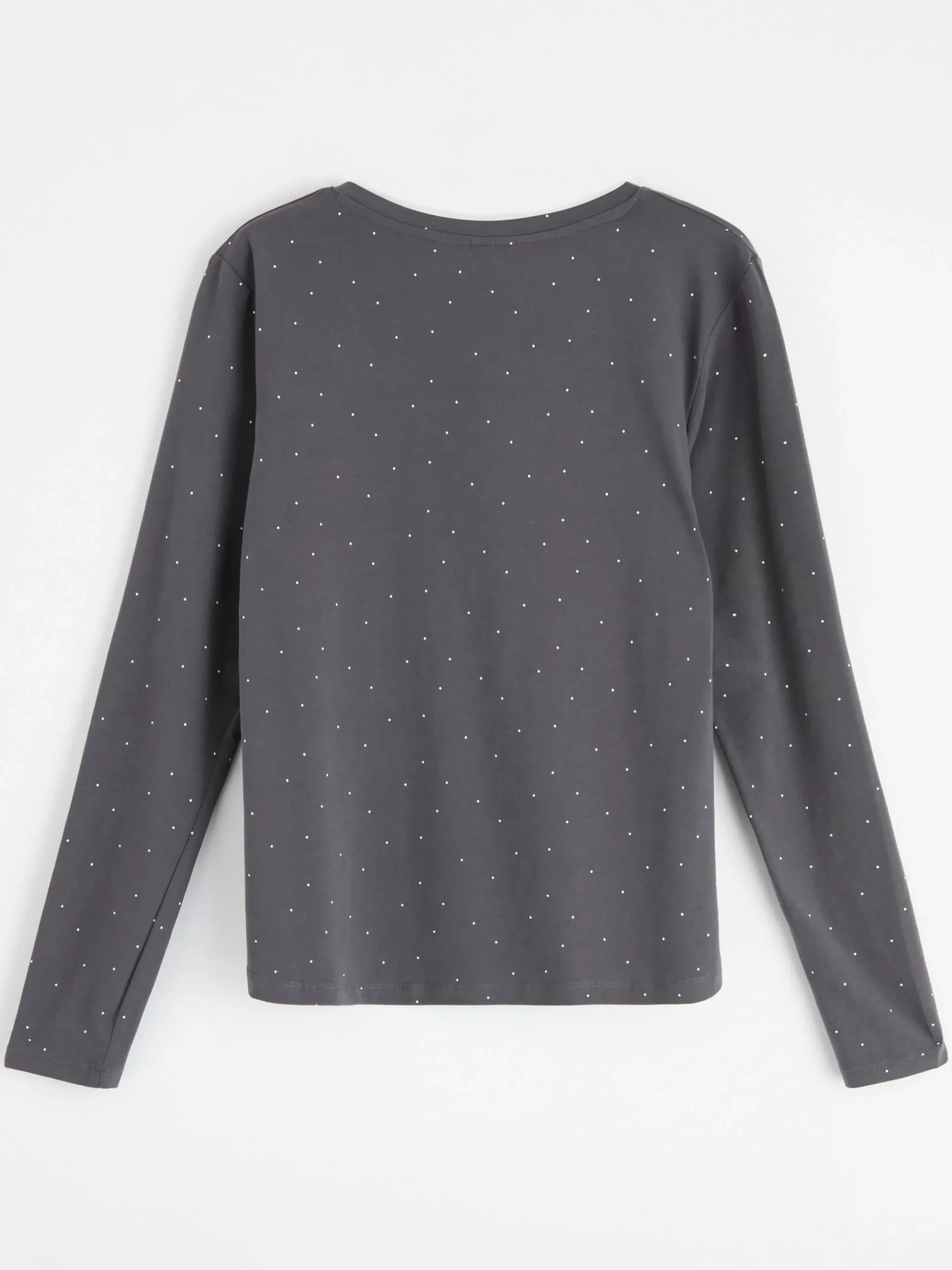 Nattplagg>Lindex Langarmad Trikatopp Med Knappsla Dark Grey