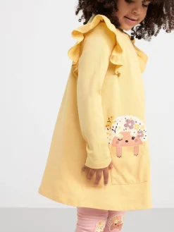 Klänningar>Lindex Langarmad Tunika Med Igelkottar Light Dusty Yellow