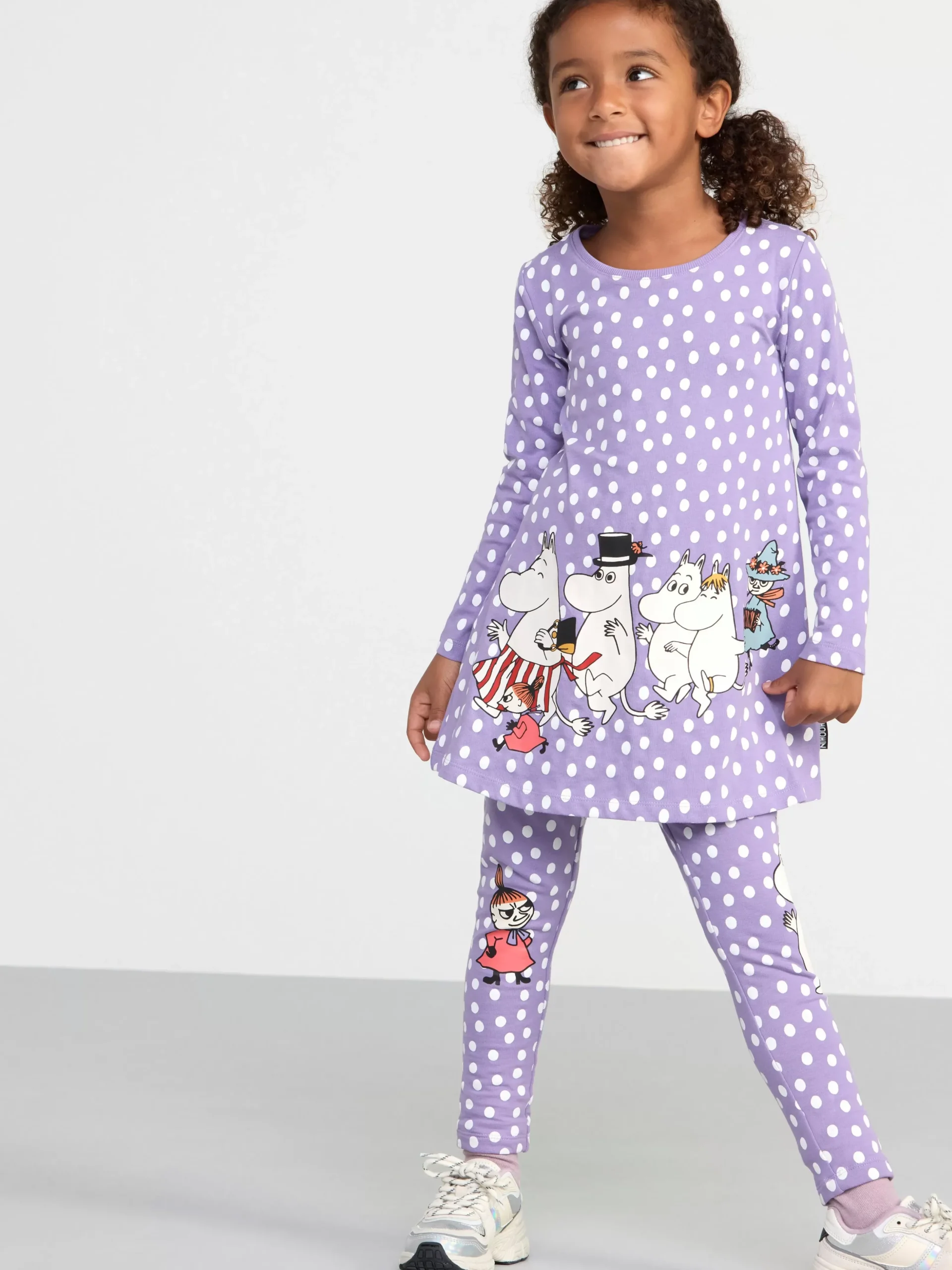 Toppar & T-Shirts>Lindex Langarmad Tunika Med Mumin Light Dusty Lilac