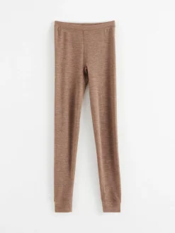 Ytterkläder>Lindex Langkalsong I Merinoull Brown Melange