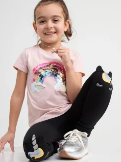Byxor & Leggings>Lindex Leggings Med Applikationer Pa Knana Black