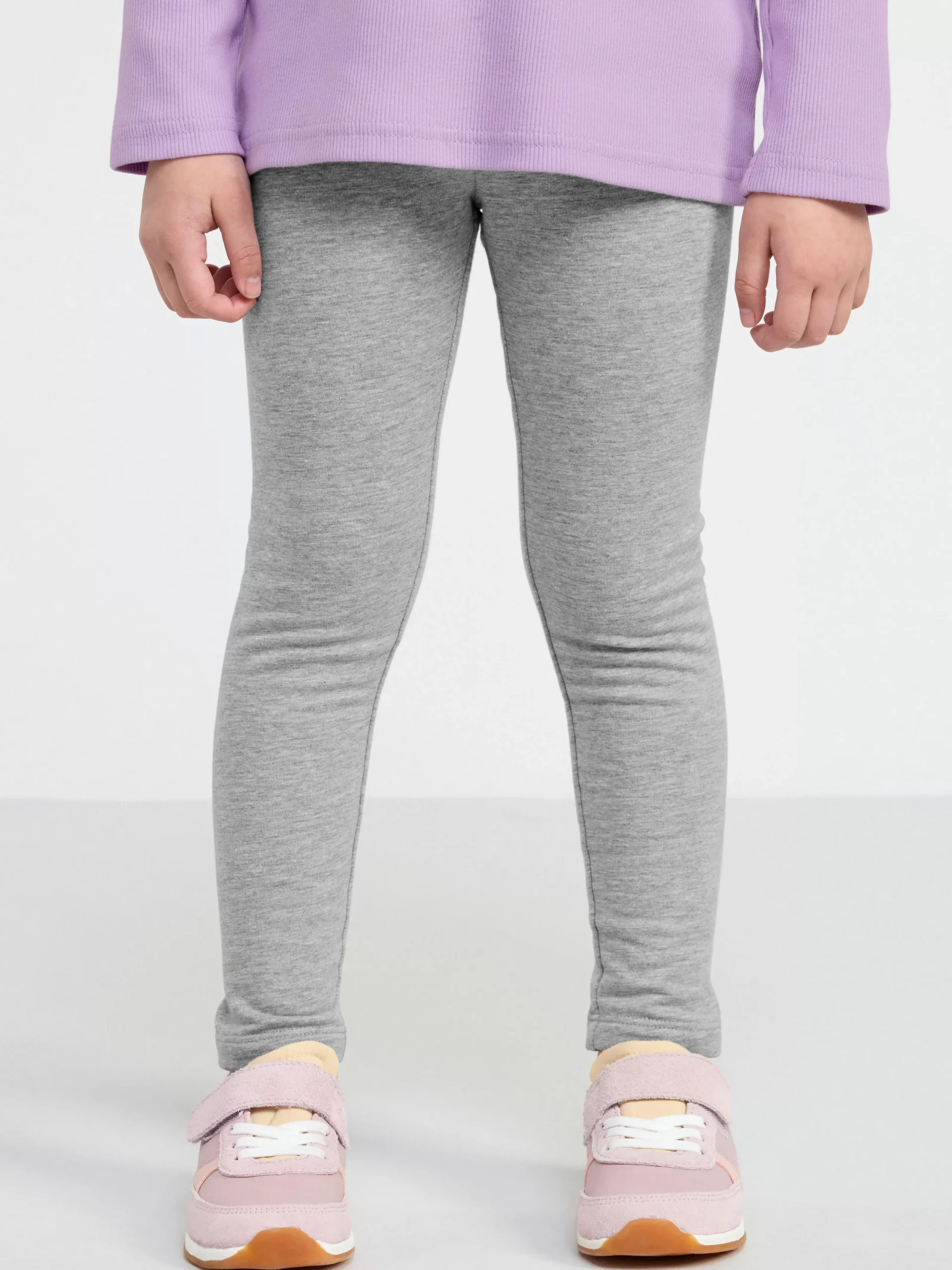 Byxor & Leggings>Lindex Leggings Med Borstad Insida Grey Melange