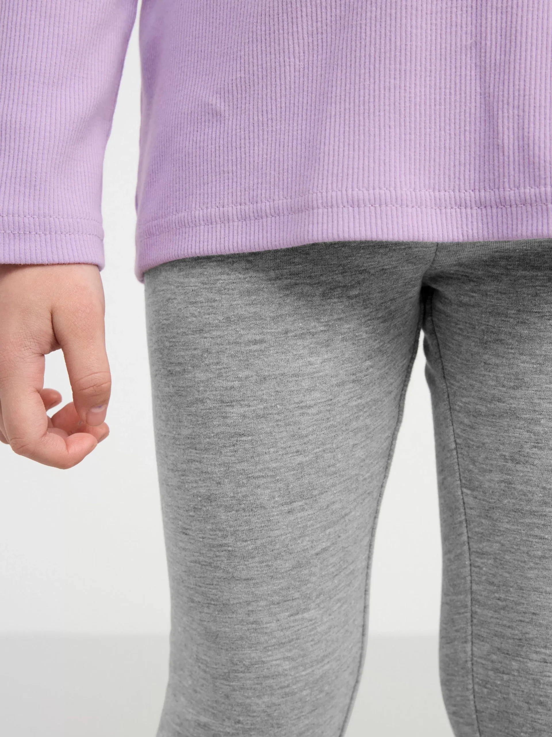 Byxor & Leggings>Lindex Leggings Med Borstad Insida Grey Melange