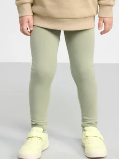 Byxor & Leggings>Lindex Leggings Med Borstad Insida Dusty Green