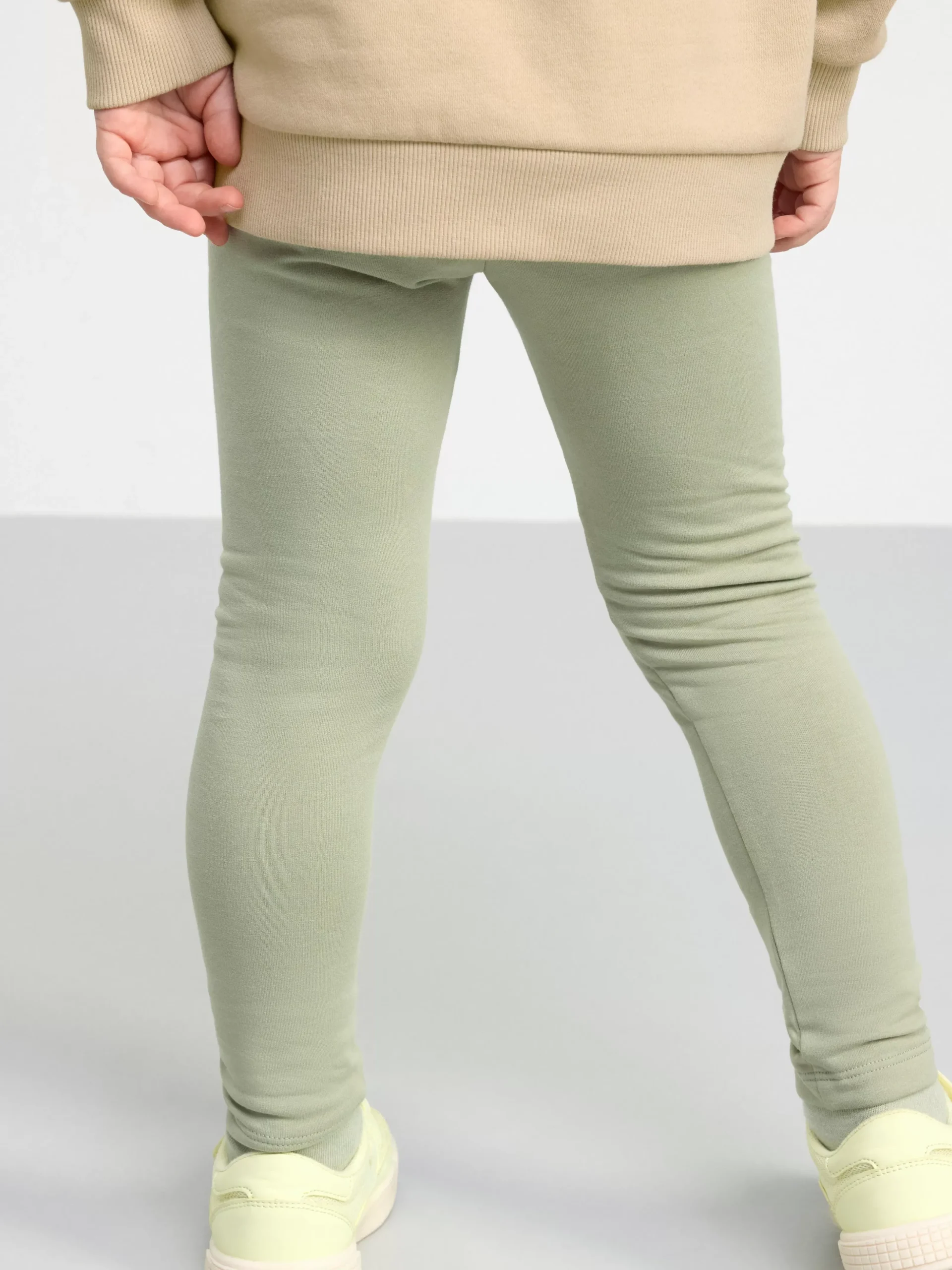 Byxor & Leggings>Lindex Leggings Med Borstad Insida Dusty Green