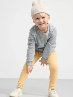 Byxor & Leggings>Lindex Leggings Med Borstad Insida Light Dusty Yellow