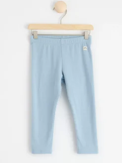 Byxor & Leggings>Lindex Leggings Med Borstad Insida Light Dusty Blue