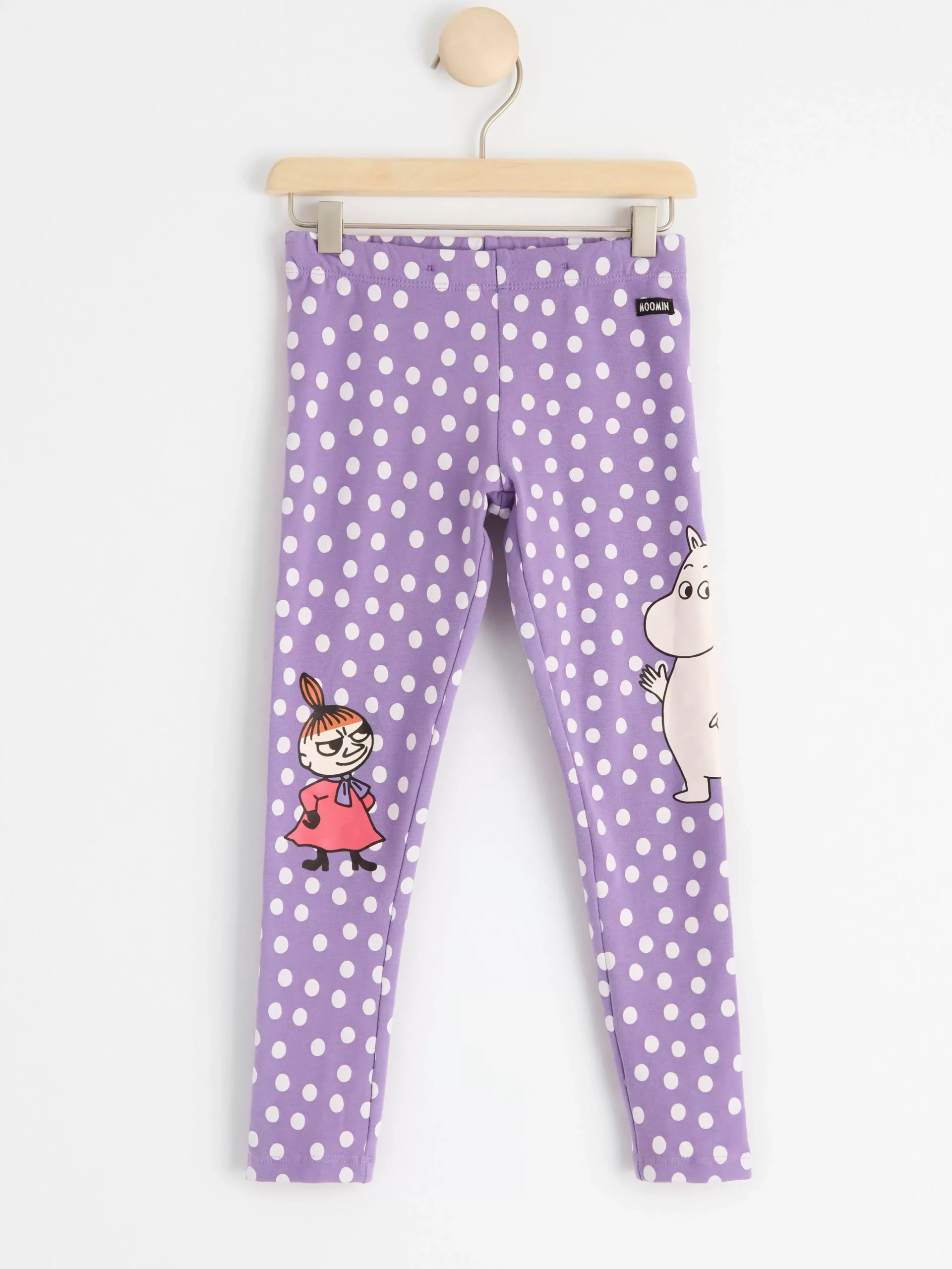 Byxor & Leggings>Lindex Leggings Med Borstad Insida Och Mumin Light Dusty Lilac