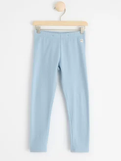 Byxor & Leggings>Lindex Leggings Med Borstad Insida Light Dusty Blue