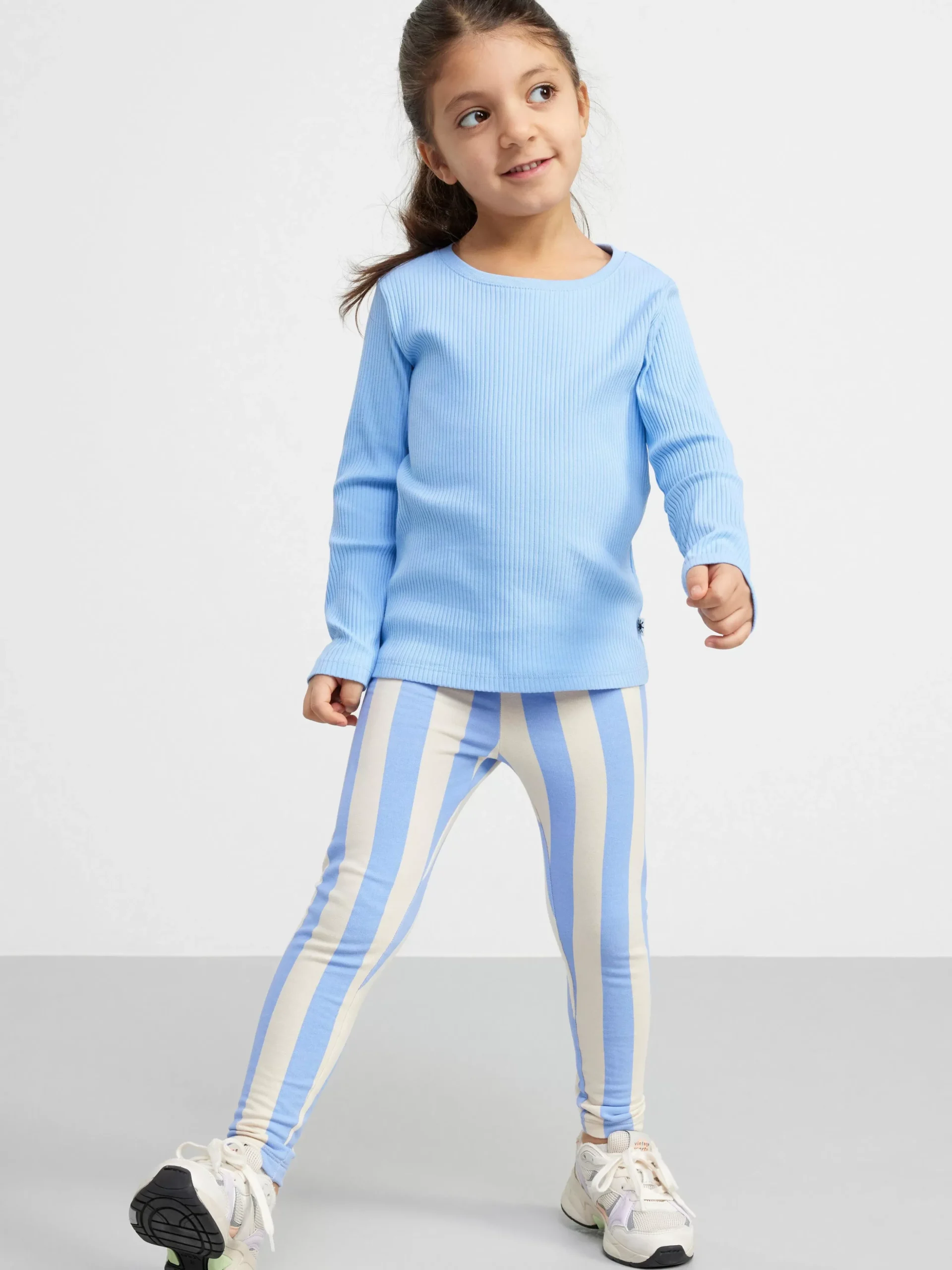 Byxor & Leggings>Lindex Leggings Med Borstad Insida Light Blue