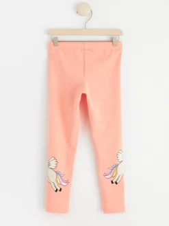 Byxor & Leggings>Lindex Leggings Med Enhorningar Light Coral