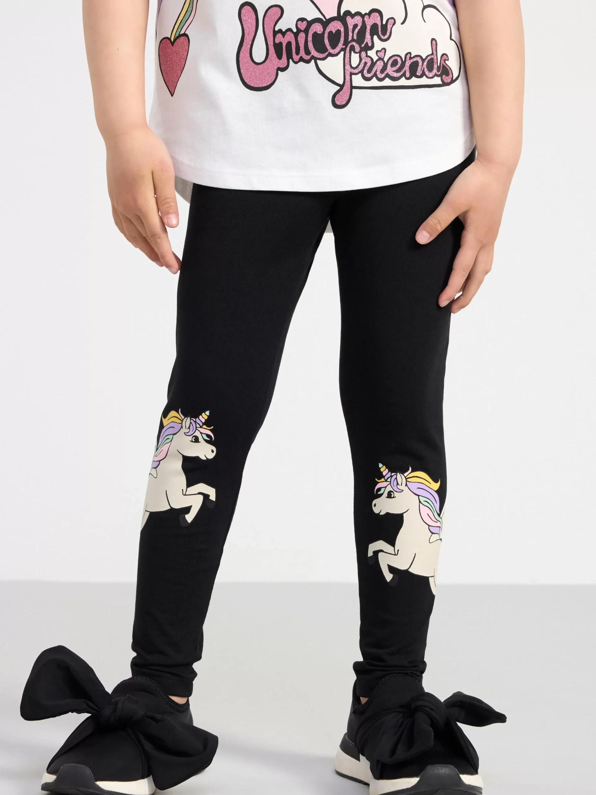 Byxor & Leggings>Lindex Leggings Med Enhorningar Black