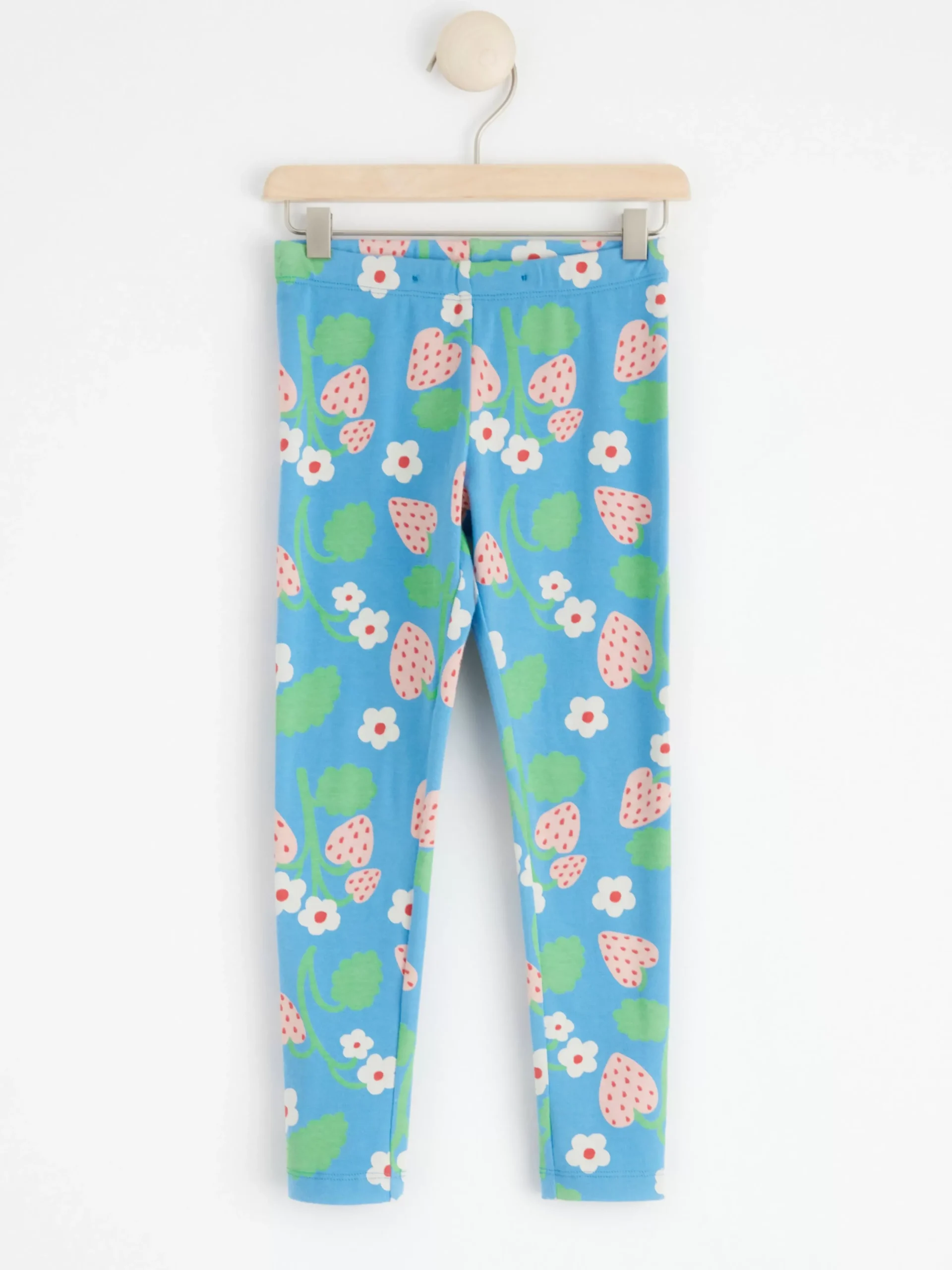 Byxor & Leggings>Lindex Leggings Med Jordgubbar Light Dusty Blue