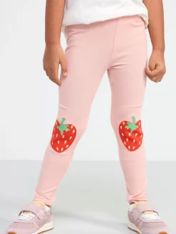 Byxor & Leggings>Lindex Leggings Med Jordgubbar Light Pink