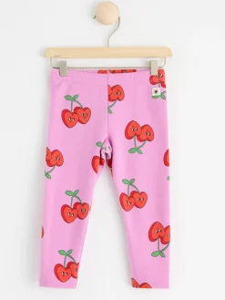 Byxor & Leggings>Lindex Leggings Med Korsbarshjartan Och Borstad Insida Light Lilac