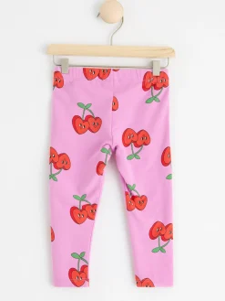 Byxor & Leggings>Lindex Leggings Med Korsbarshjartan Och Borstad Insida Light Lilac