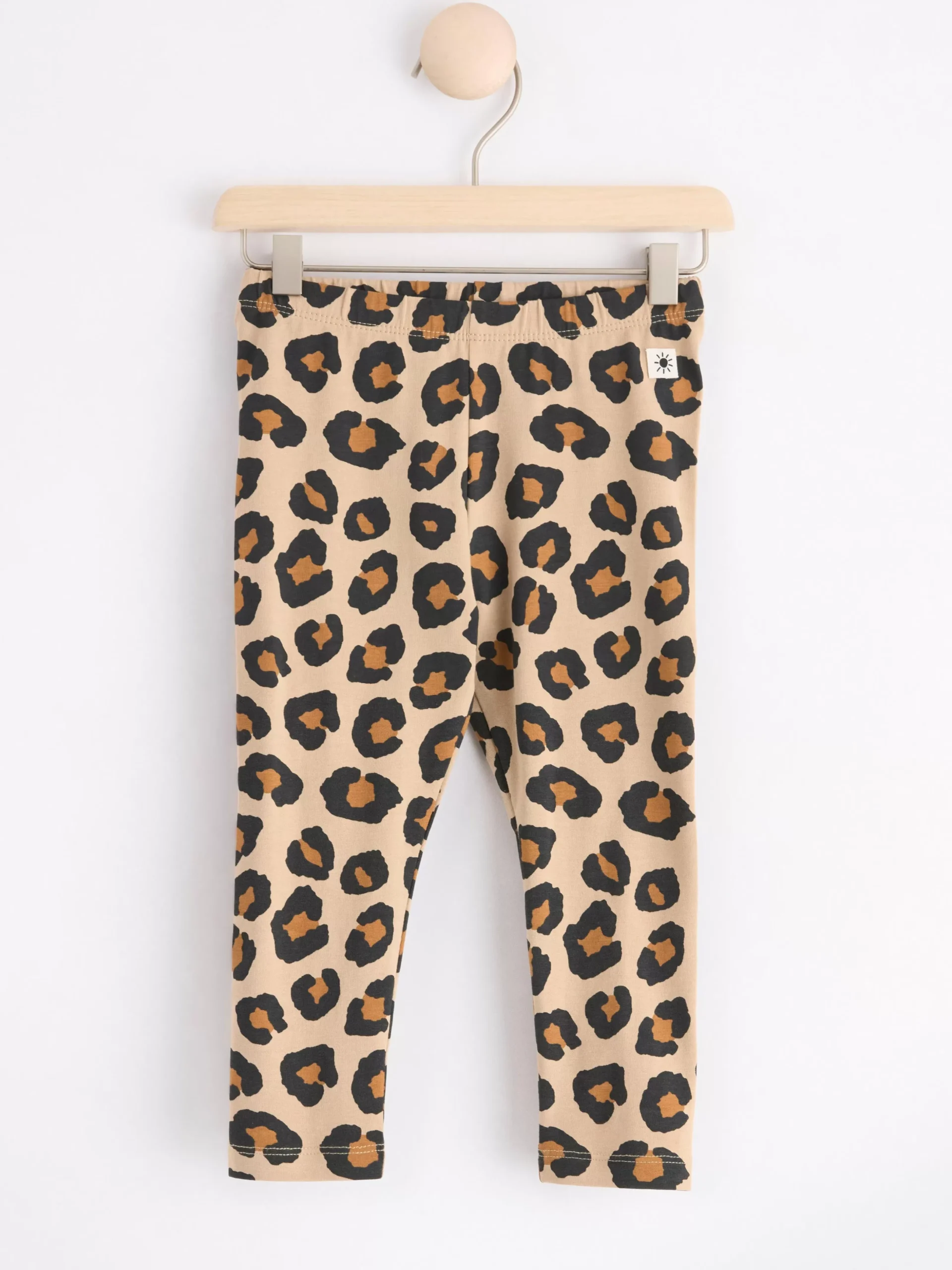 Byxor & Leggings>Lindex Leggings Med Leopardmonster Beige