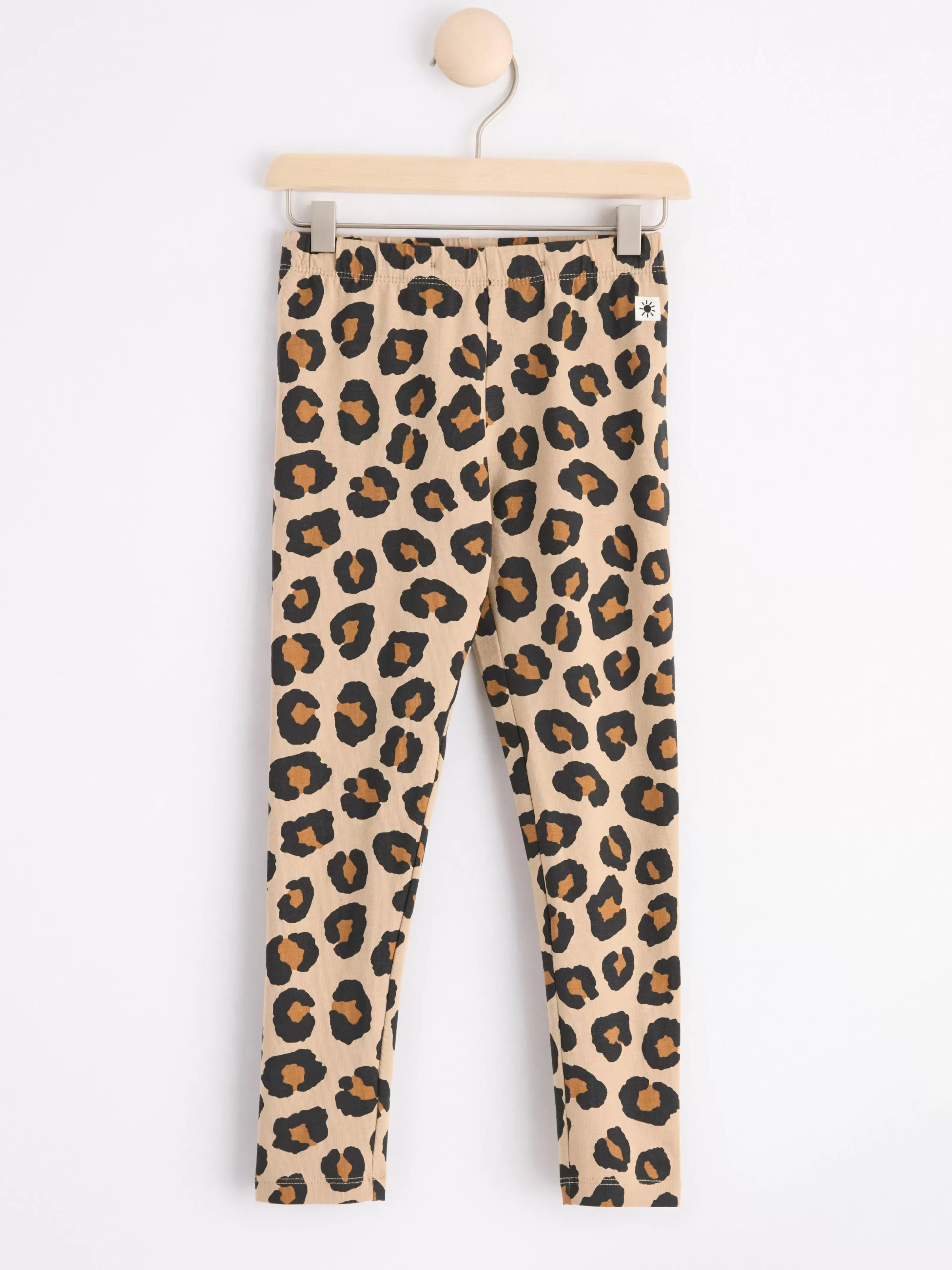 Byxor & Leggings>Lindex Leggings Med Leopardmonster Beige