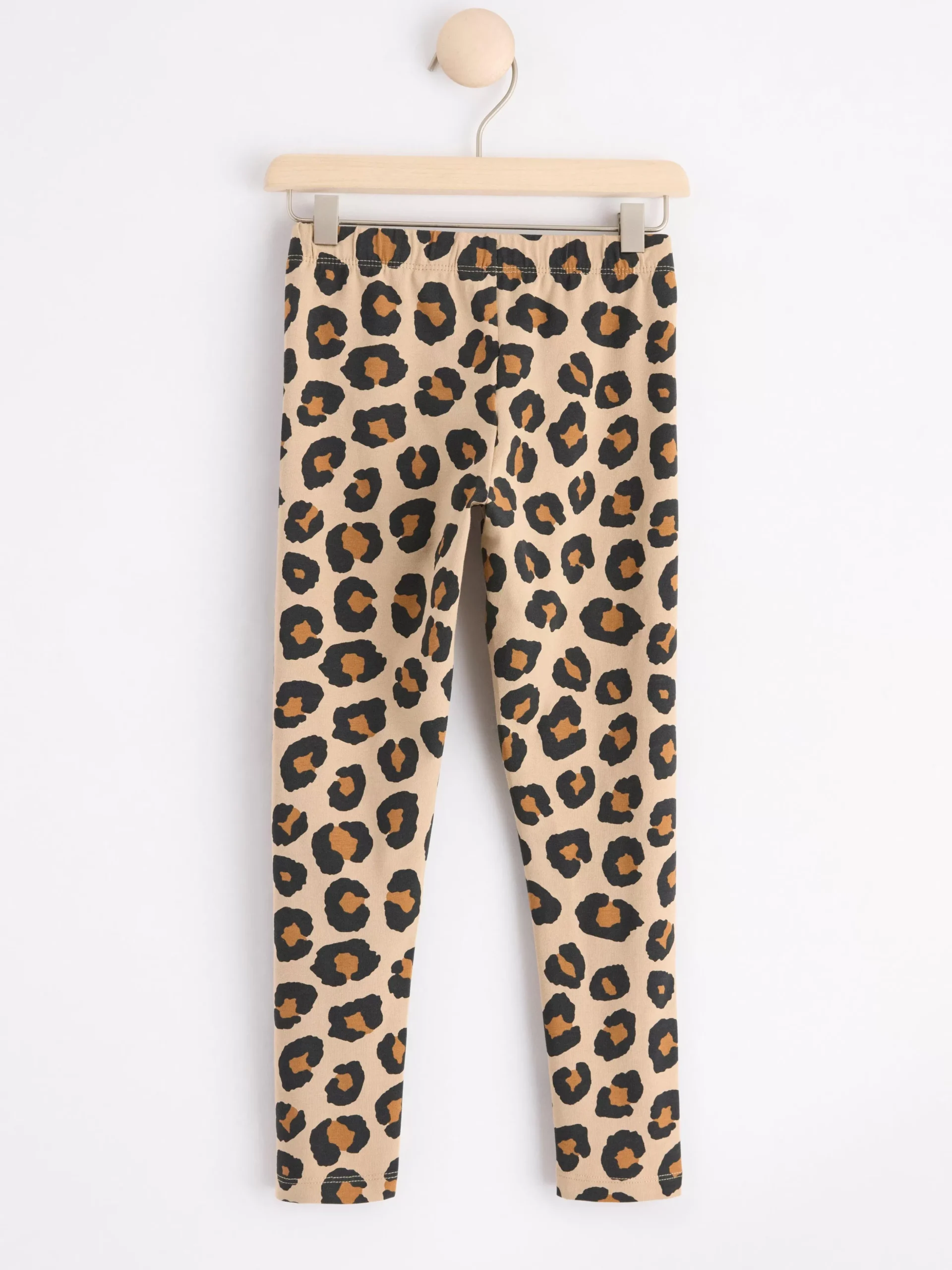 Byxor & Leggings>Lindex Leggings Med Leopardmonster Beige