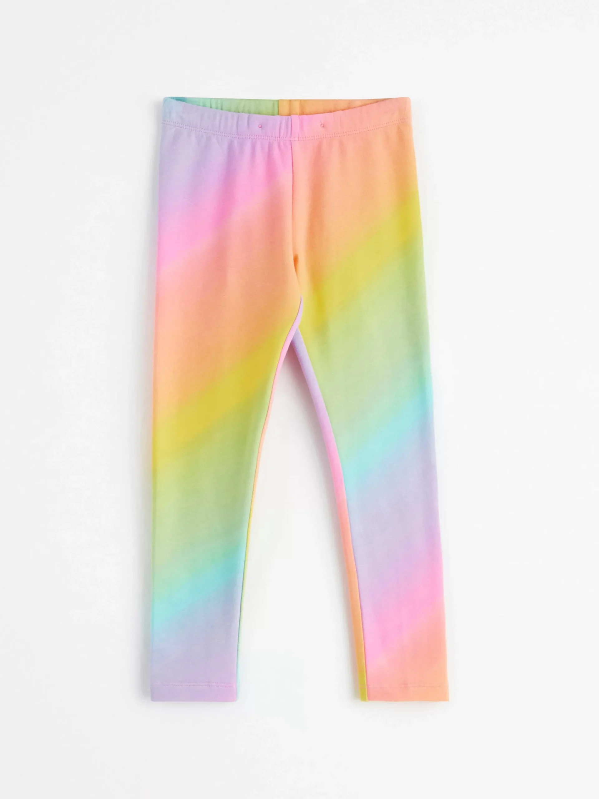 Byxor & Leggings>Lindex Leggings Med Regnbagsmonster Och Borstad Insida Pink