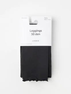 Strumpbyxor & Leggings>Lindex Leggings Med Tjockleken 50 Denier Med Matt Yta Och Spetskant Black