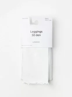 Strumpbyxor & Leggings>Lindex Leggings Med Tjockleken 50 Denier Med Matt Yta Och Spetskant White