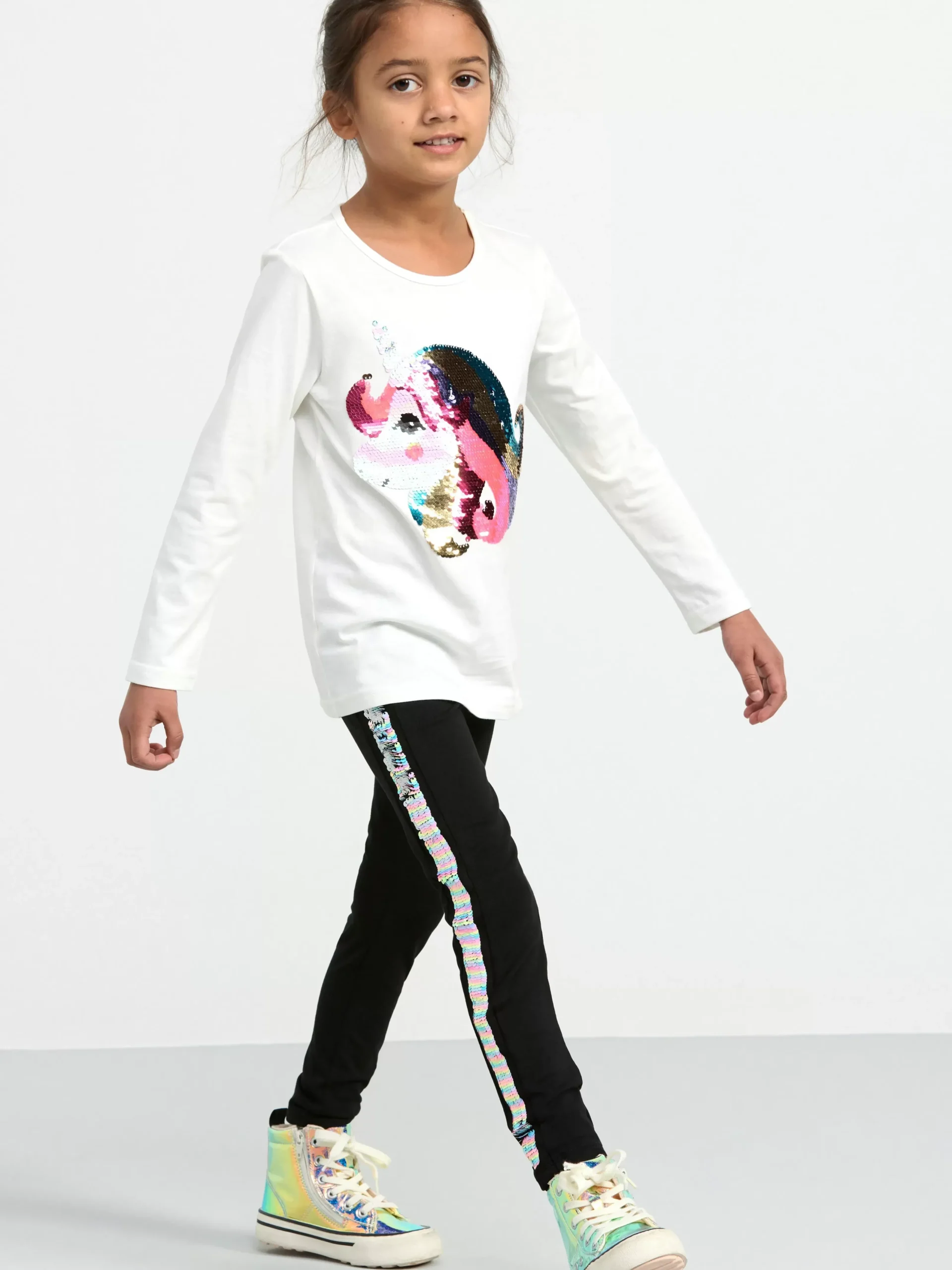 Byxor & Leggings>Lindex Leggings Med Vandbara Paljetter Black