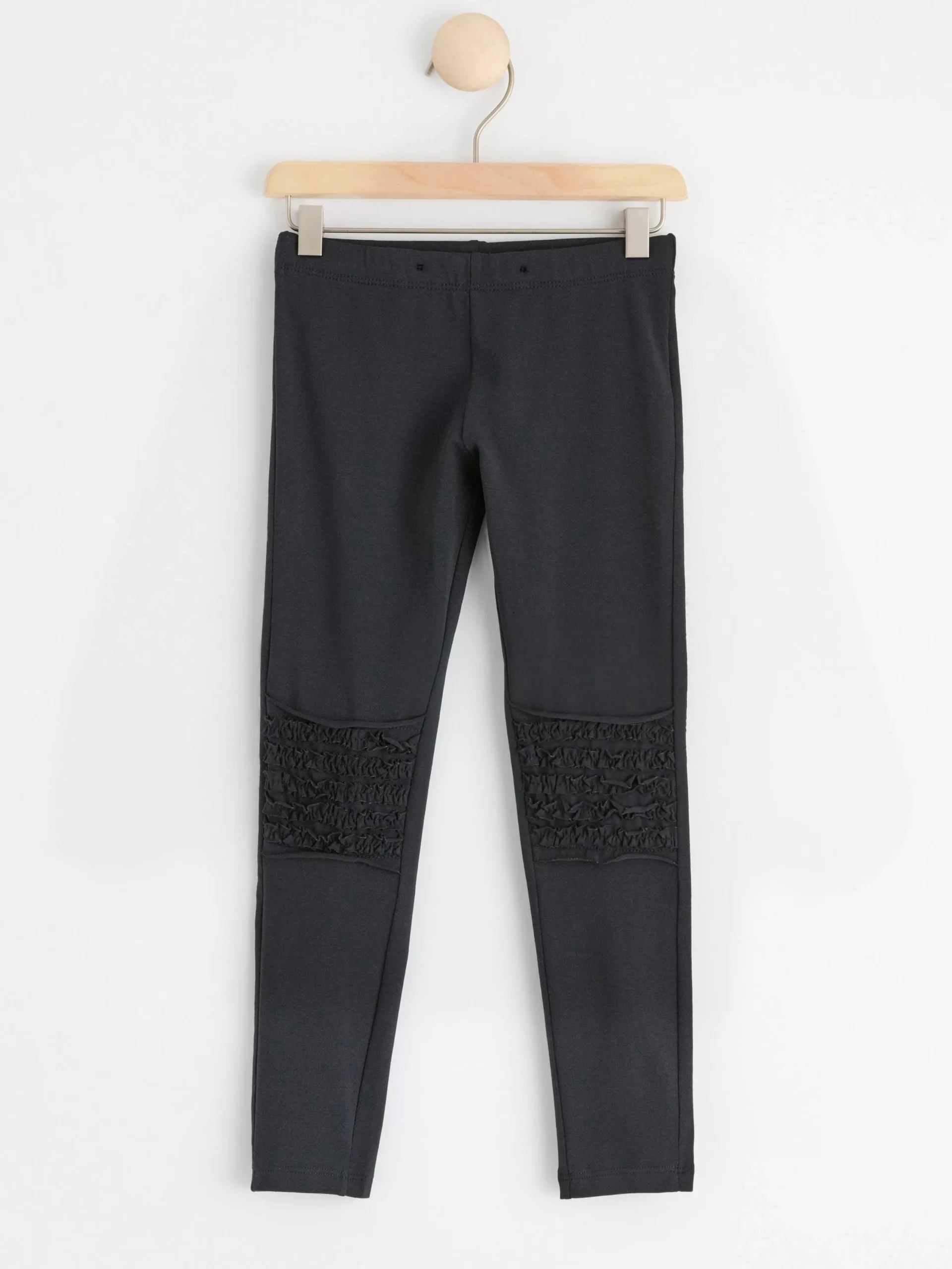 Byxor & Leggings>Lindex Leggings Med Volang Pa Knana Off Black