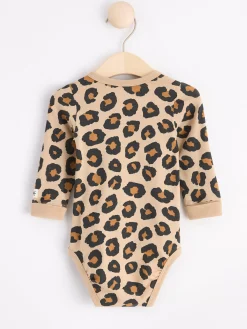 Bodies>Lindex Leopardmonstrad Omlottbody Beige