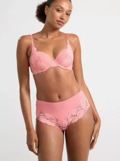 Bh>Lindex Lilja T-Shirt Bh Med Spets Pink