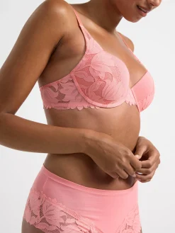 Bh>Lindex Lilja T-Shirt Bh Med Spets Pink