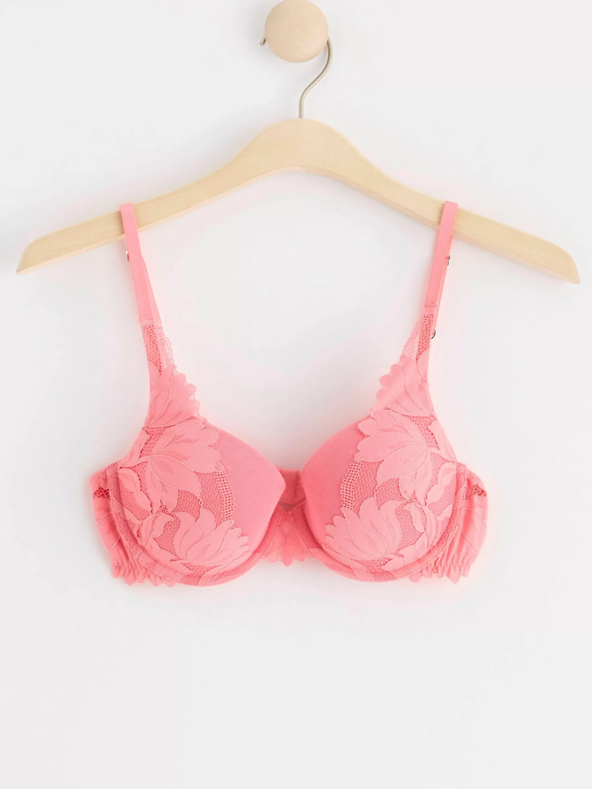 Bh>Lindex Lilja T-Shirt Bh Med Spets Pink