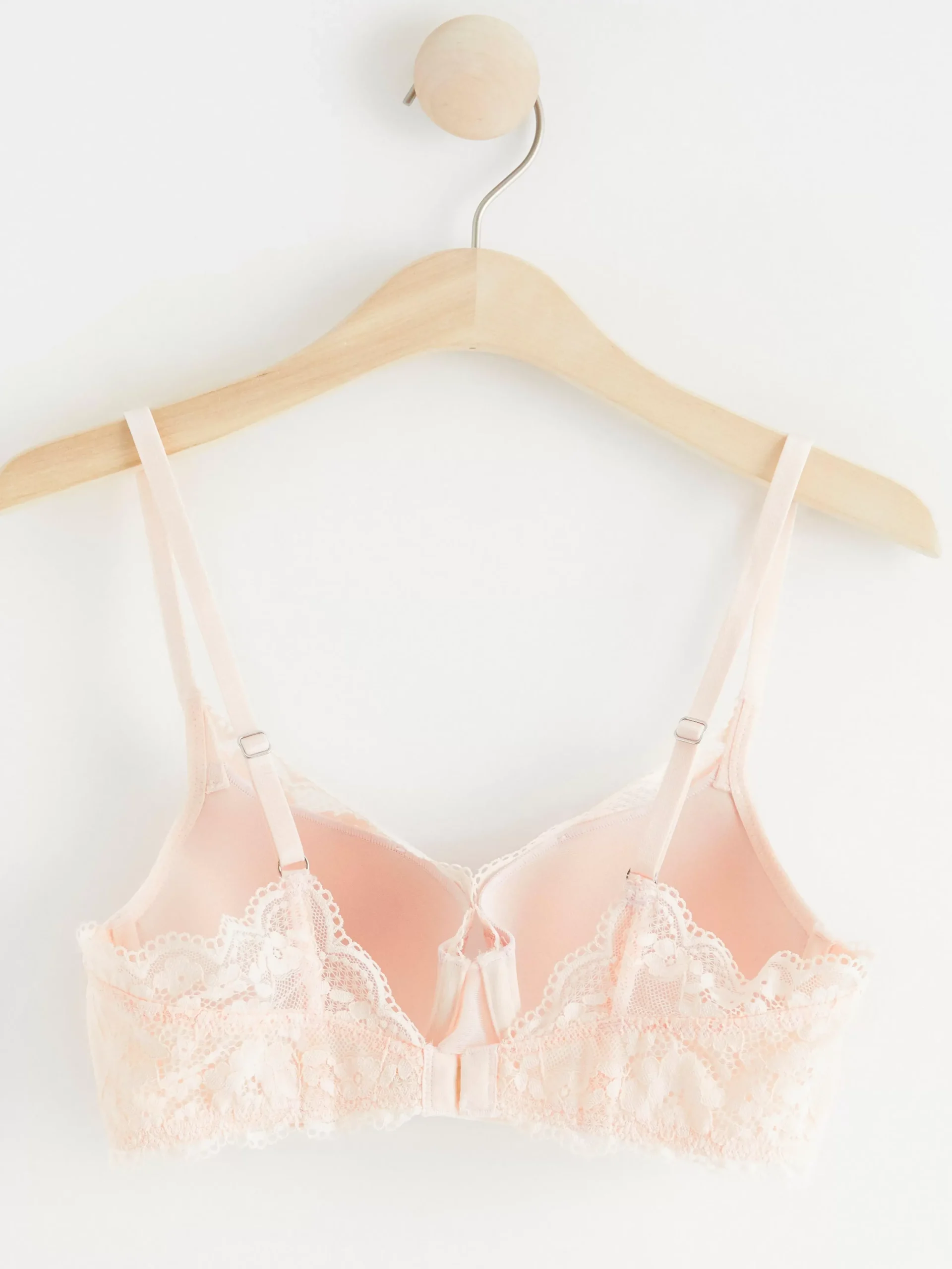 Bh>Lindex Lilja T-Shirt Bh Med Spets Lt Pink
