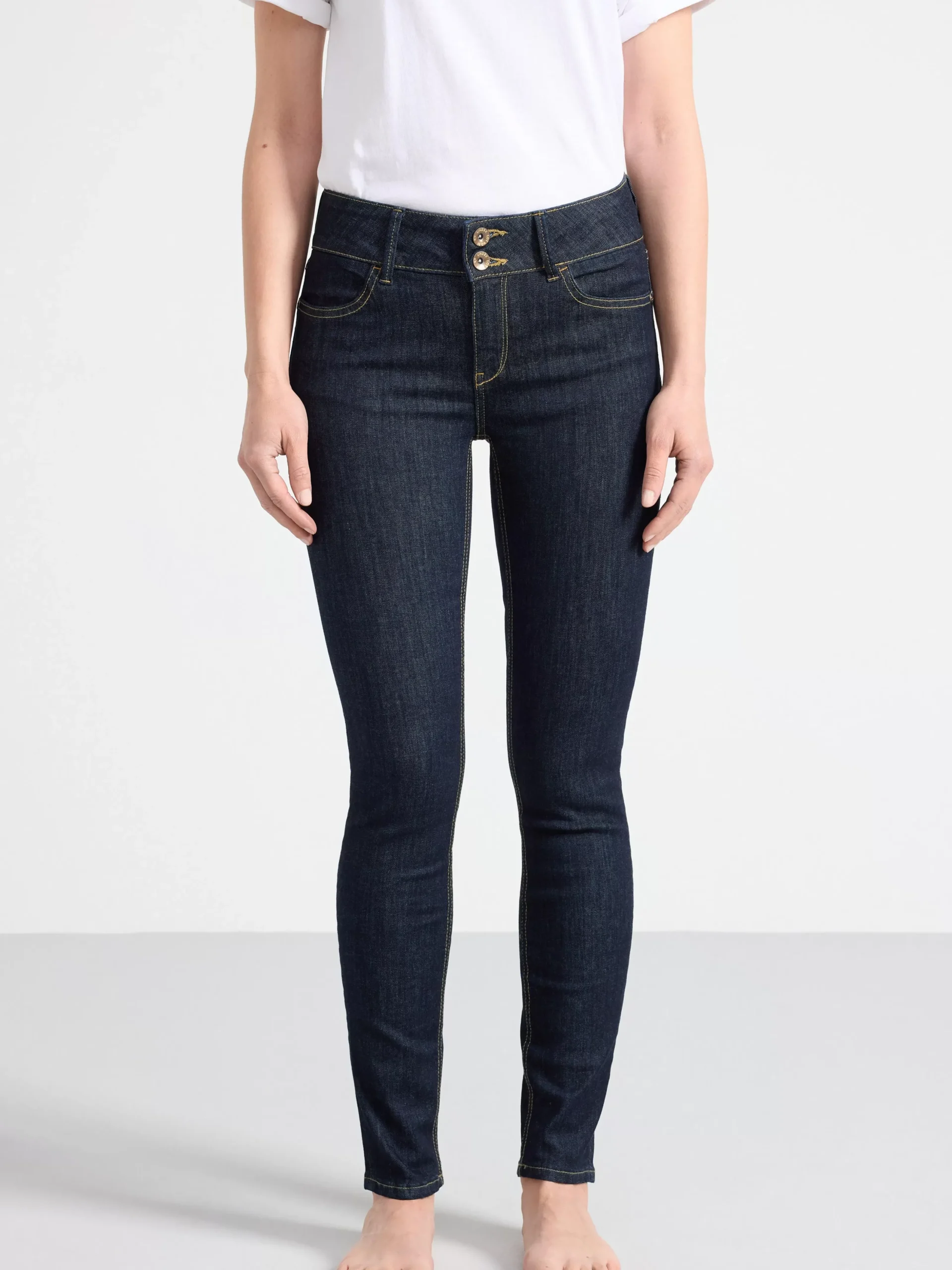 Jeans>Lindex Lilly Bla Slim Fit Shapingjeans Dark Denim