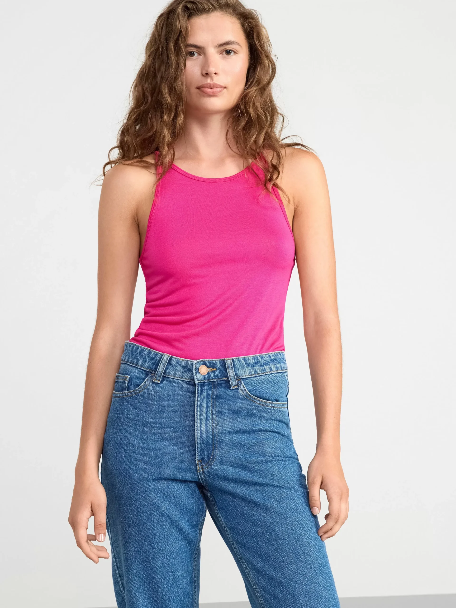 Toppar & T-Shirts>Lindex Linne Strong Pink