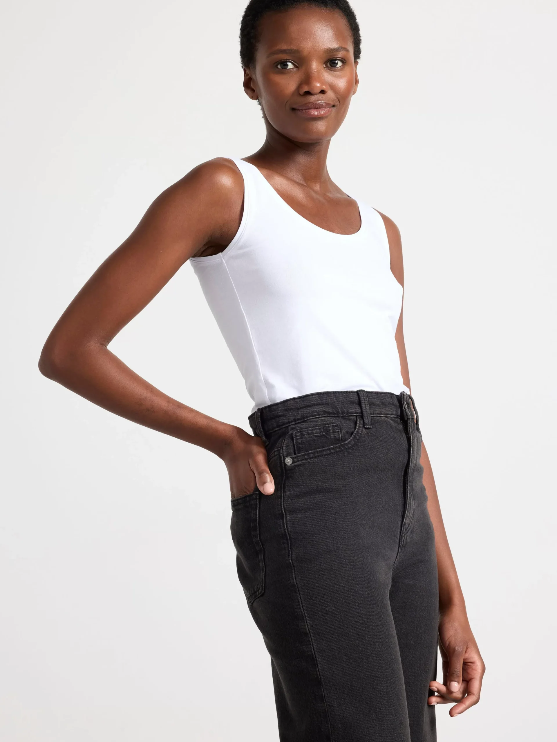 Toppar & T-Shirts>Lindex Linne White