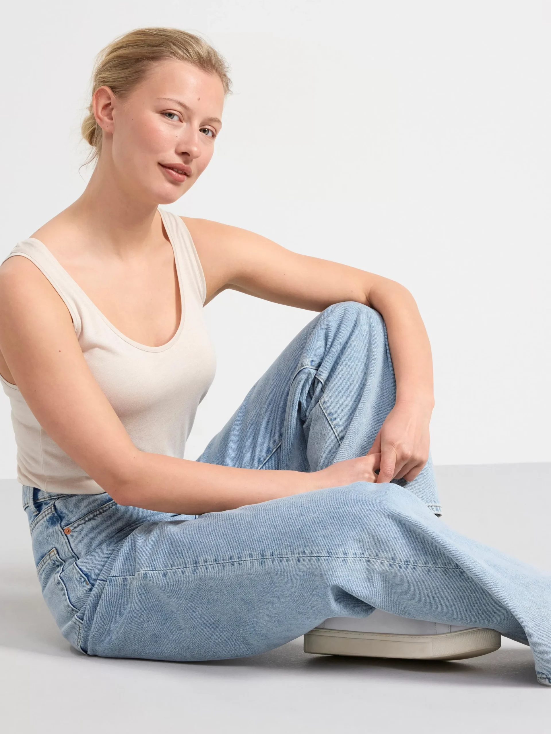 Toppar & T-Shirts>Lindex Linne I Viskos Light Beige