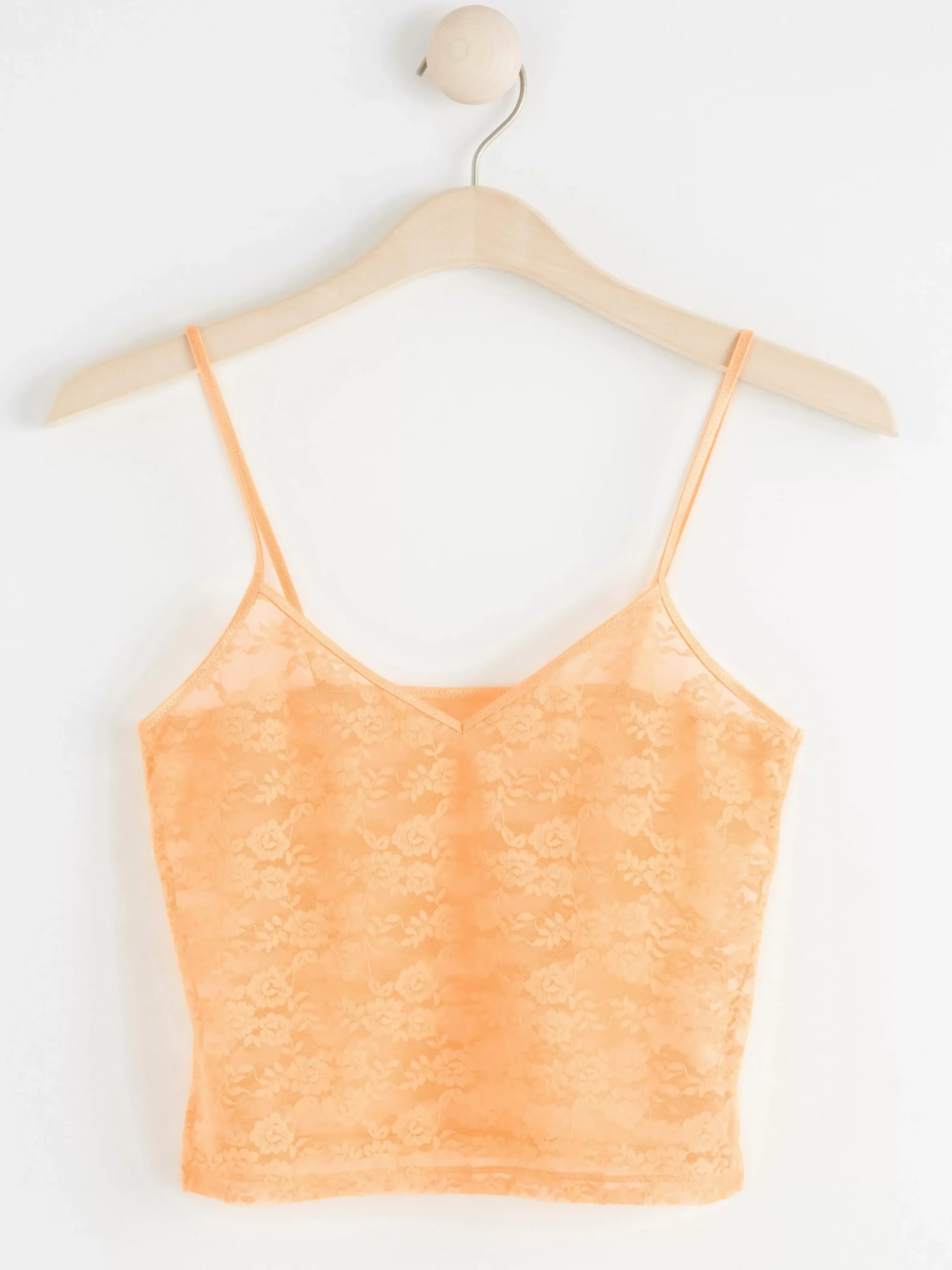 Bh>Lindex Linne Med Spets Orange