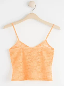 Bh>Lindex Linne Med Spets Orange