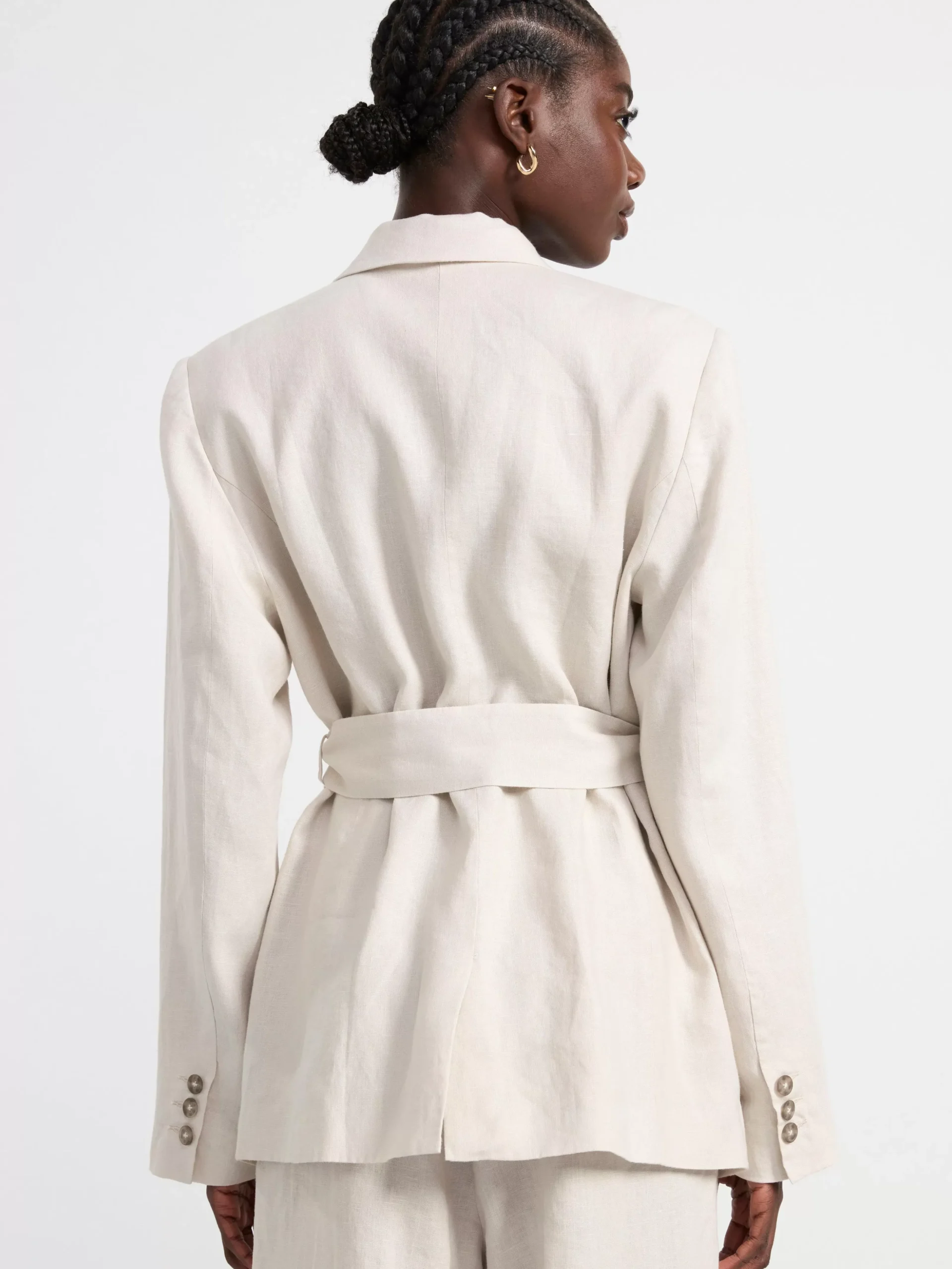 Kavajer>Lindex Linnekavaj Med Balte – Curated By Elsa & Sofia Light Beige