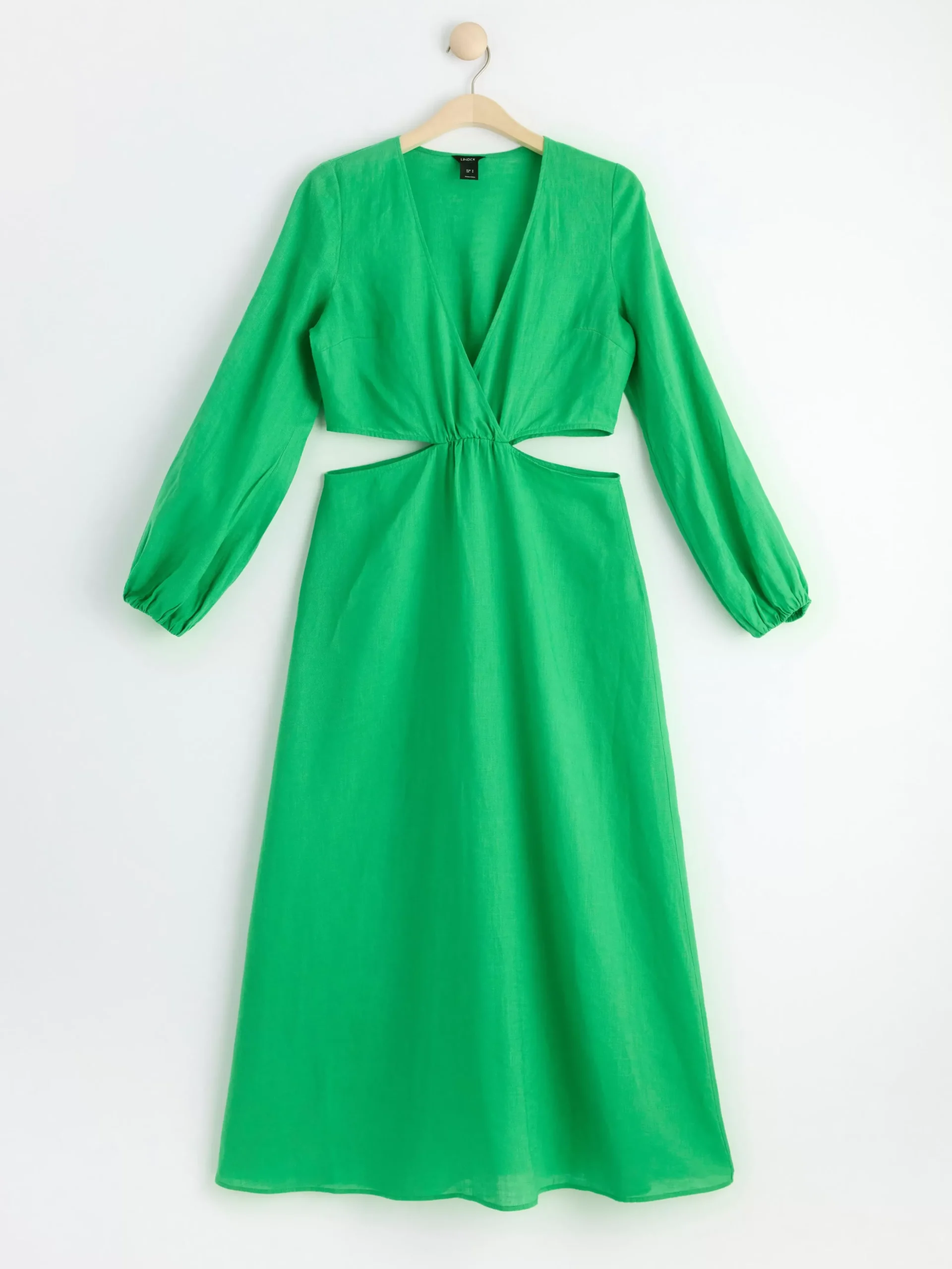 Klänningar>Lindex Linneklanning Med Cut-Outs Green
