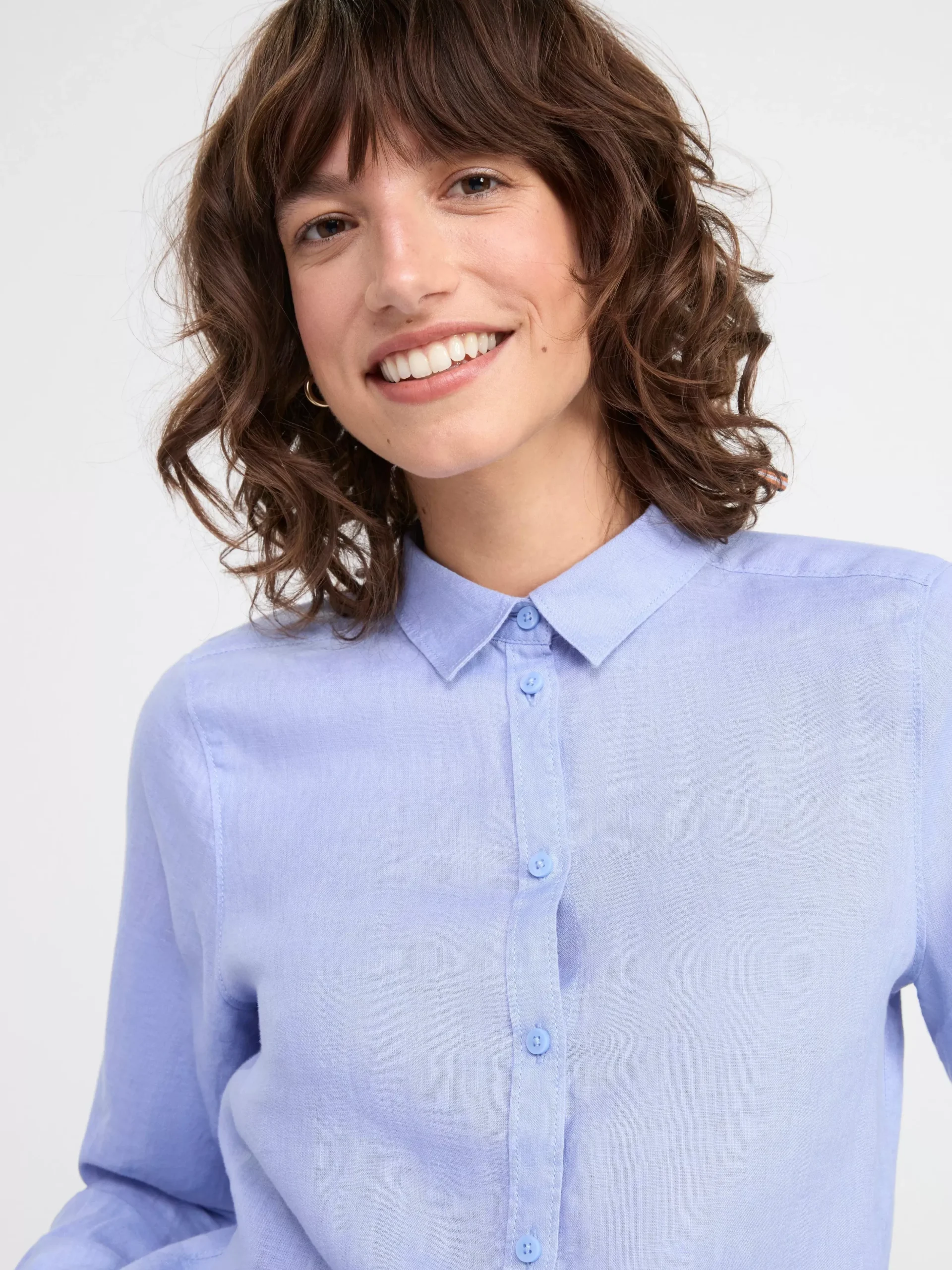 Blusar & Skjortor>Lindex Linneskjorta Light Blue