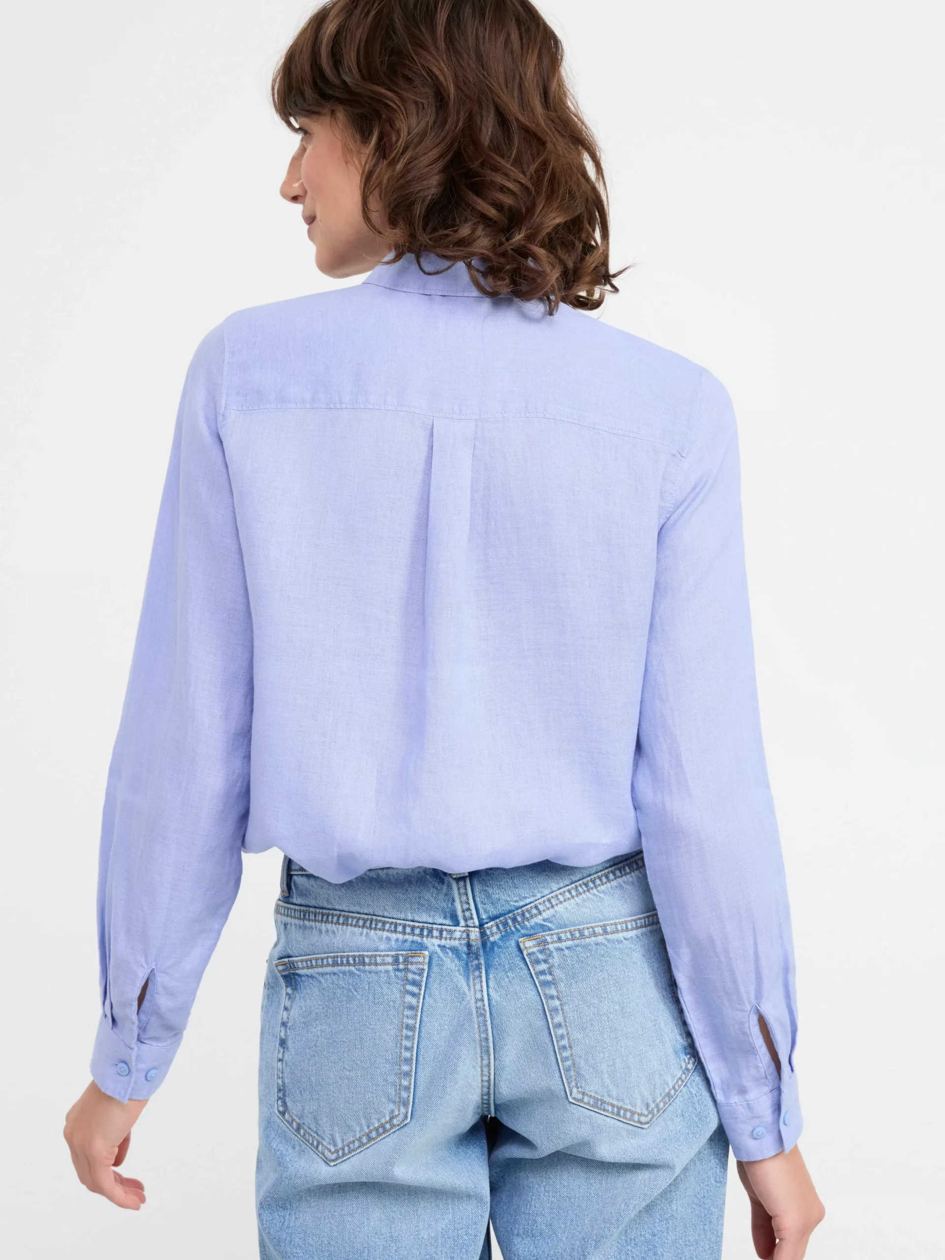 Blusar & Skjortor>Lindex Linneskjorta Light Blue