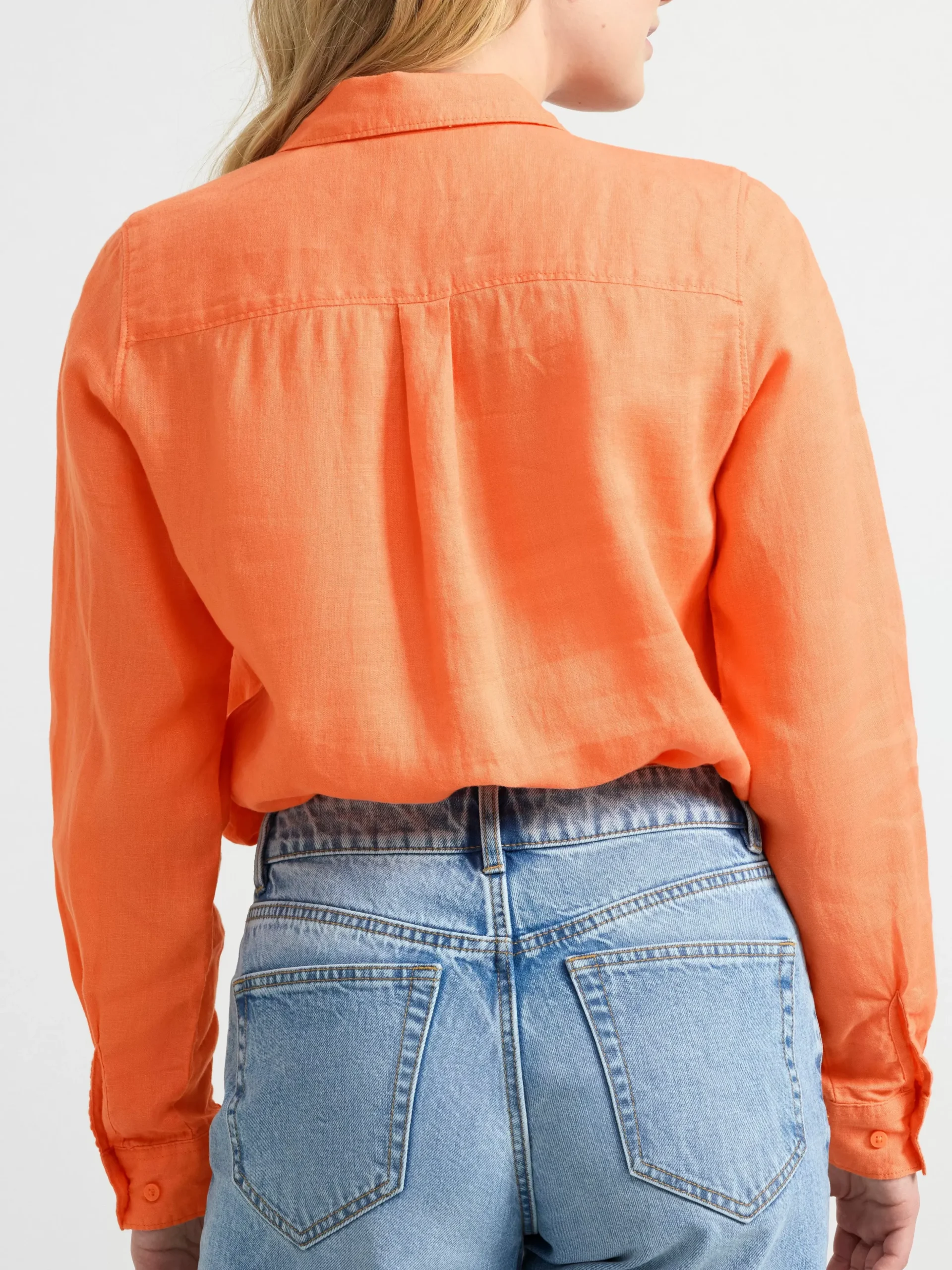 Blusar & Skjortor>Lindex Linneskjorta Light Orange